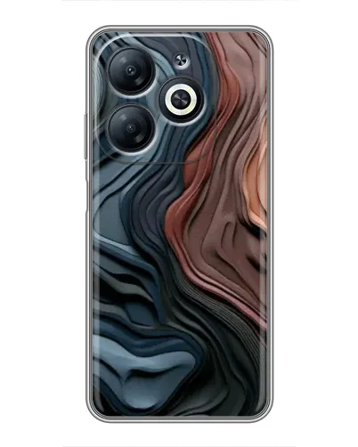 Чехол для Infinix Smart 8 с картинкой «Цветные волны каньона»