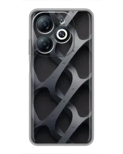 Чехол для Infinix Smart 8 с картинкой «Объемное серое плетение»