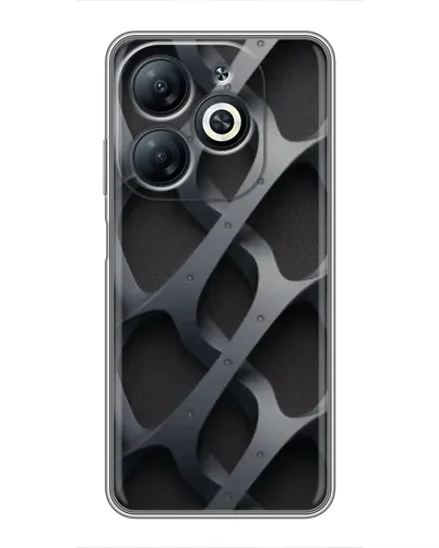Чехол для Infinix Smart 8 с картинкой «Объемное серое плетение»