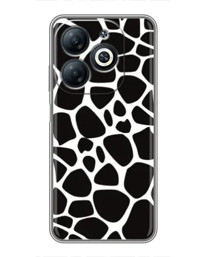 Чехол для Infinix Smart 8 с картинкой «Черно-белый жираф»