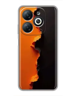 Чехол для Infinix Smart 8 с картинкой «Оранжевый разлом»