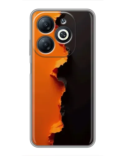 Чехол для Infinix Smart 8 с картинкой «Оранжевый разлом»