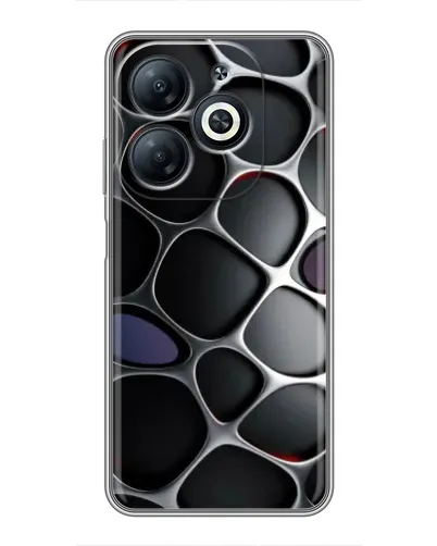 Чехол для Infinix Smart 8 с картинкой «Объемная темная решетка»
