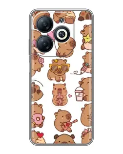 Чехол для Infinix Smart 8 с картинкой «Стикерпак с капибарами»