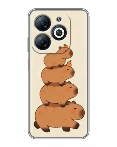 Чехол для Infinix Smart 8 с картинкой «Башня из капибар»