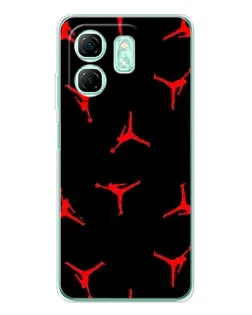 Чохол для Infinix Smart 9 з картинкою «Jordan Red Pattern»