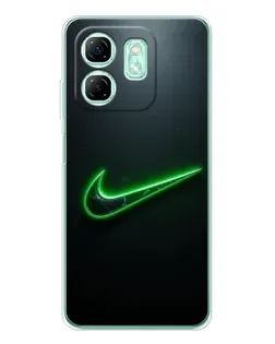 Чохол для Infinix Smart 9 з картинкою «Неоновий контур Nike»