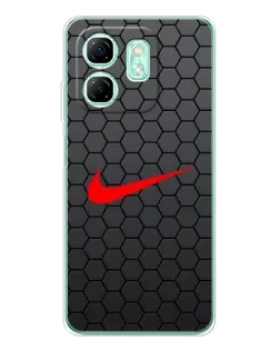 Чохол для Infinix Smart 9 з картинкою «Nike — карбонова сітка»