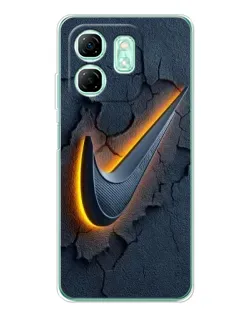 Чохол для Infinix Smart 9 з картинкою «Об'ємний логотип Найк»