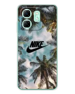 Чехол для Infinix Smart 9 с картинкой «Тропический принт Nike» Чехол для Infinix Smart 9 с картинкой «Тропический принт Nike»
