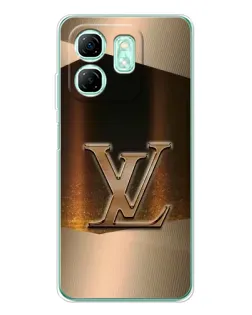Чохол для Infinix Smart 9 з картинкою «LV — золоте сяйво»