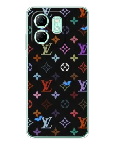 Чохол для Infinix Smart 9 з картинкою «Кольорова монограма LV»