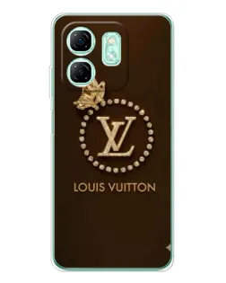 Чохол для Infinix Smart 9 з картинкою «LV — золота печатка»