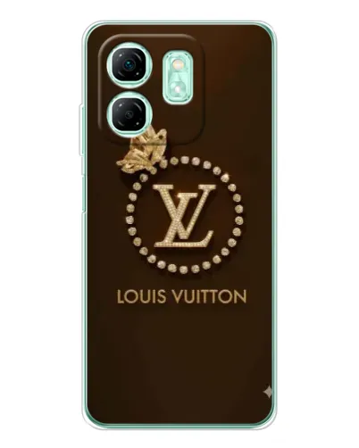 Чохол для Infinix Smart 9 з картинкою «LV — золота печатка»