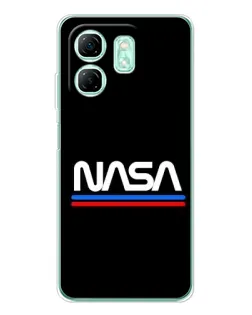 Чохол для Infinix Smart 9 з картинкою «NASA — класика Red Blue»