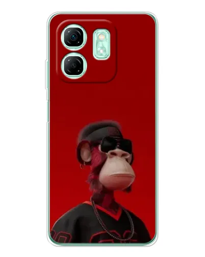 Чохол для Infinix Smart 9 з картинкою «Bored Ape в червоному»