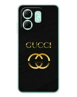 Чохол для Infinix Smart 9 з картинкою «Золотий логотип Gucci»