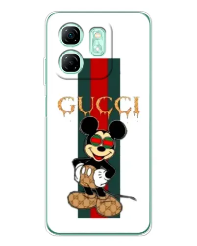 Чохол для Infinix Smart 9 з картинкою «Міккі Маус Gucci — смуги» Чохол для Infinix Smart 9 з картинкою «Міккі Маус Gucci — смуги»