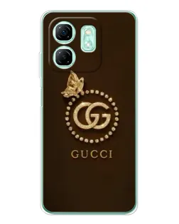 Чохол для Infinix Smart 9 з картинкою «Gucci — золотий метелик»