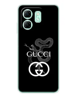 Чохол для Infinix Smart 9 з картинкою «Gucci — срібна змія»