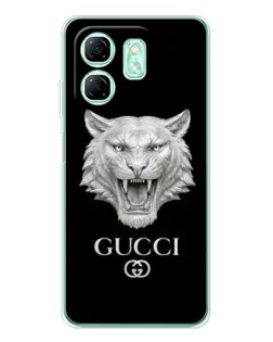 Чехол для Infinix Smart 9 с картинкой «Gucci — серебряный лев»