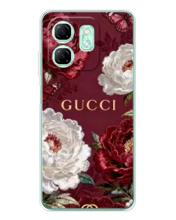 Чехол для Infinix Smart 9 с картинкой «Gucci — бордовые розы»