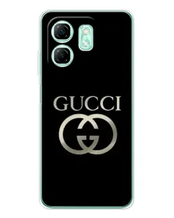 Чехол для Infinix Smart 9 с картинкой «Gucci — золото на черном»
