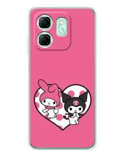 Чохол для Infinix Smart 9 з картинкою «Kuromi та My Melody»