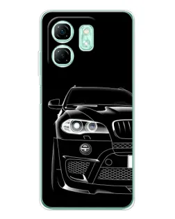 Чохол для Infinix Smart 9 з картинкою «Темний силует BMW»