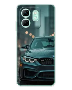 Чохол для Infinix Smart 9 з картинкою «BMW у вогнях міста»