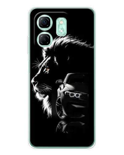 Чохол для Infinix Smart 9 з картинкою «BMW та лев» Чохол для Infinix Smart 9 з картинкою «BMW та лев»