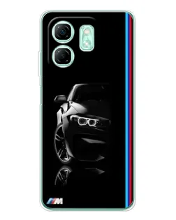 Чохол для Infinix Smart 9 з картинкою «Силует BMW в темряві»