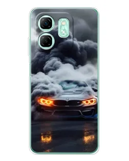 Чохол для Infinix Smart 9 з картинкою «BMW у диму»