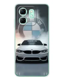 Чохол для Infinix Smart 9 з картинкою «BMW в білому диму» Чохол для Infinix Smart 9 з картинкою «BMW в білому диму»