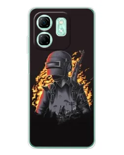 Чохол для Infinix Smart 9 з картинкою «PUBG — вогняний силует»