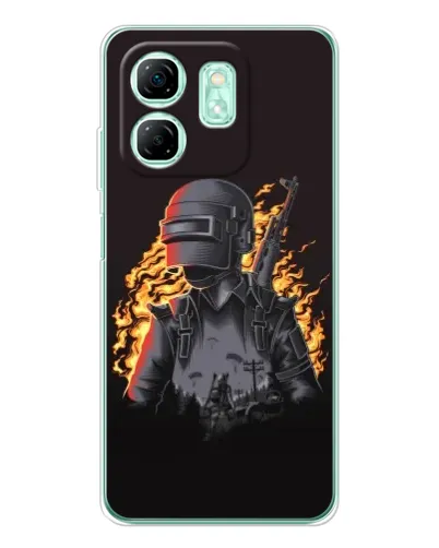 Чохол для Infinix Smart 9 з картинкою «PUBG — вогняний силует»
