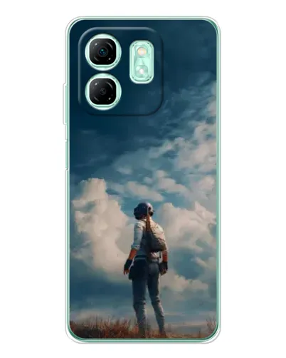 Чохол для Infinix Smart 9 з картинкою «Герой PUBG на скелі»