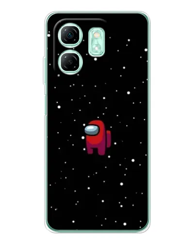 Чохол для Infinix Smart 9 з картинкою «Червоний Among Us»