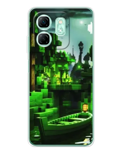Чохол для Infinix Smart 9 з картинкою «Minecraft лісовий пейзаж»