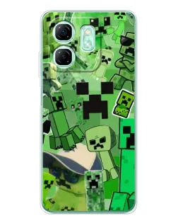 Чохол для Infinix Smart 9 з картинкою «Кріпери Minecraft»
