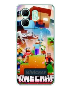 Чохол для Infinix Smart 9 з картинкою «Minecraft герої гри»