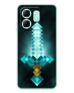 Чохол для Infinix Smart 9 з картинкою «Алмазний меч неон»