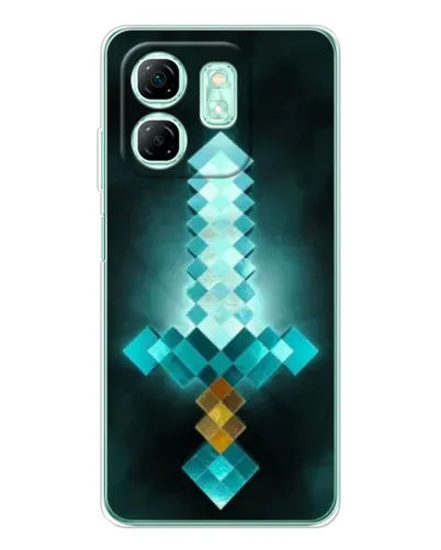 Чохол для Infinix Smart 9 з картинкою «Алмазний меч неон»