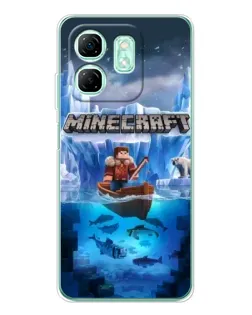 Чохол для Infinix Smart 9 з картинкою «Minecraft льодянийсвіт»