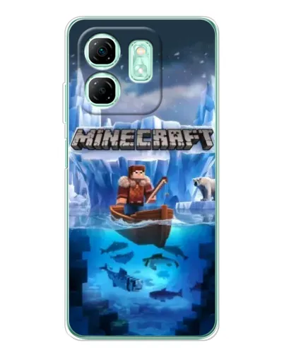 Чохол для Infinix Smart 9 з картинкою «Minecraft льодянийсвіт»