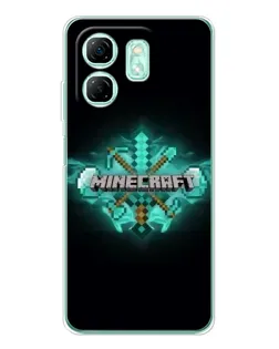 Чохол для Infinix Smart 9 з картинкою «Minecraft Diamond лого»
