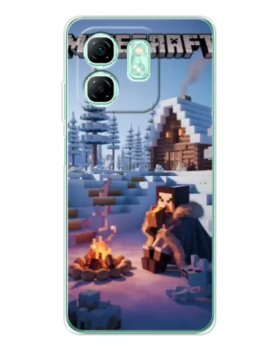 Чохол для Infinix Smart 9 з картинкою «Зимовий Minecraft»