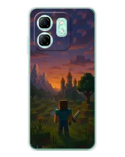 Чохол для Infinix Smart 9 з картинкою «Стів біля вежі»