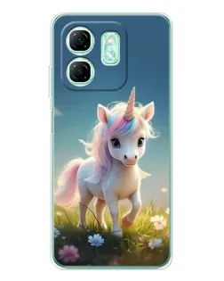 Чохол для Infinix Smart 9 з картинкою «Єдиноріг на галявині»