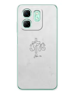 Чехол для Infinix Smart 9 с картинкой «Иоанна 3:16 Крест»